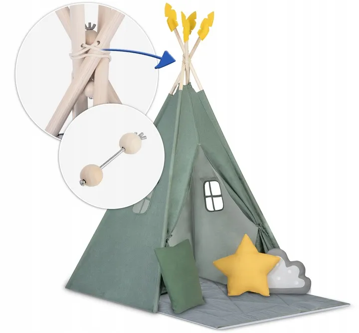 Gyereksátor, Nukido NK-406 Tipi, 116 x 116 x 165 cm – 12. kép Gyereksátor, Nukido NK-406 Tipi, 116 x 116 x 165 cm – 12. kép