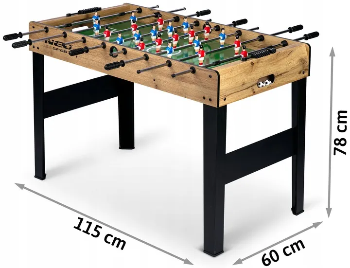 Csocsóasztal, Neo-Sport NS-805, zöld/fa – 8. kép Csocsóasztal labdákkal