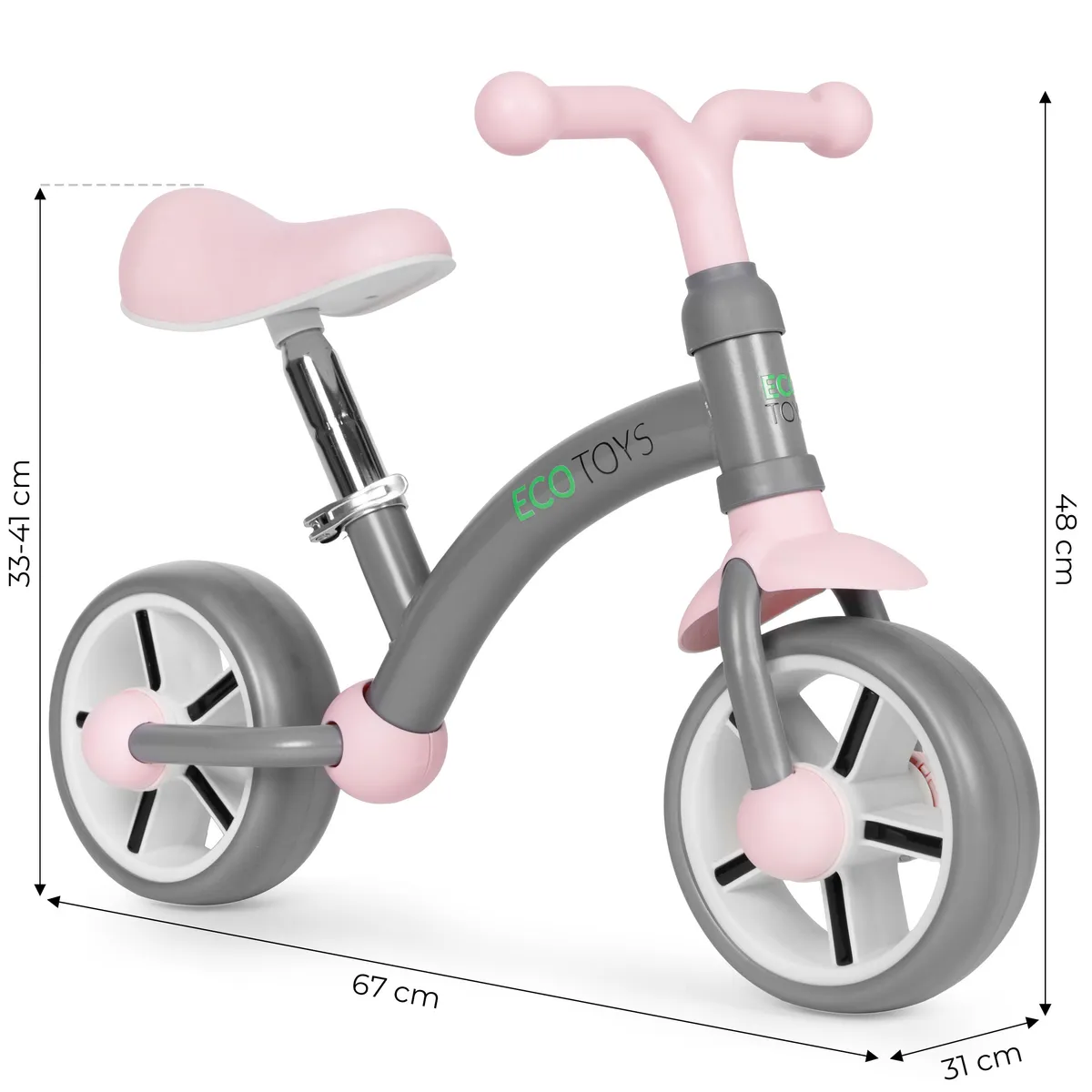 Kétkerekű futóbicikli, ECOTOYS LC-V1252, szürke – 5. kép Kétkerekű futóbicikli, ECOTOYS LC-V1252, szürke – 5. kép
