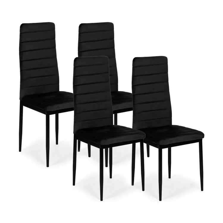 Étkezőszék, Mebelki24 VELVET4CZARNY4, 4 db – 1. kép Étkezőszék, Mebelki24 VELVET4CZARNY4, 4 db – 1. kép