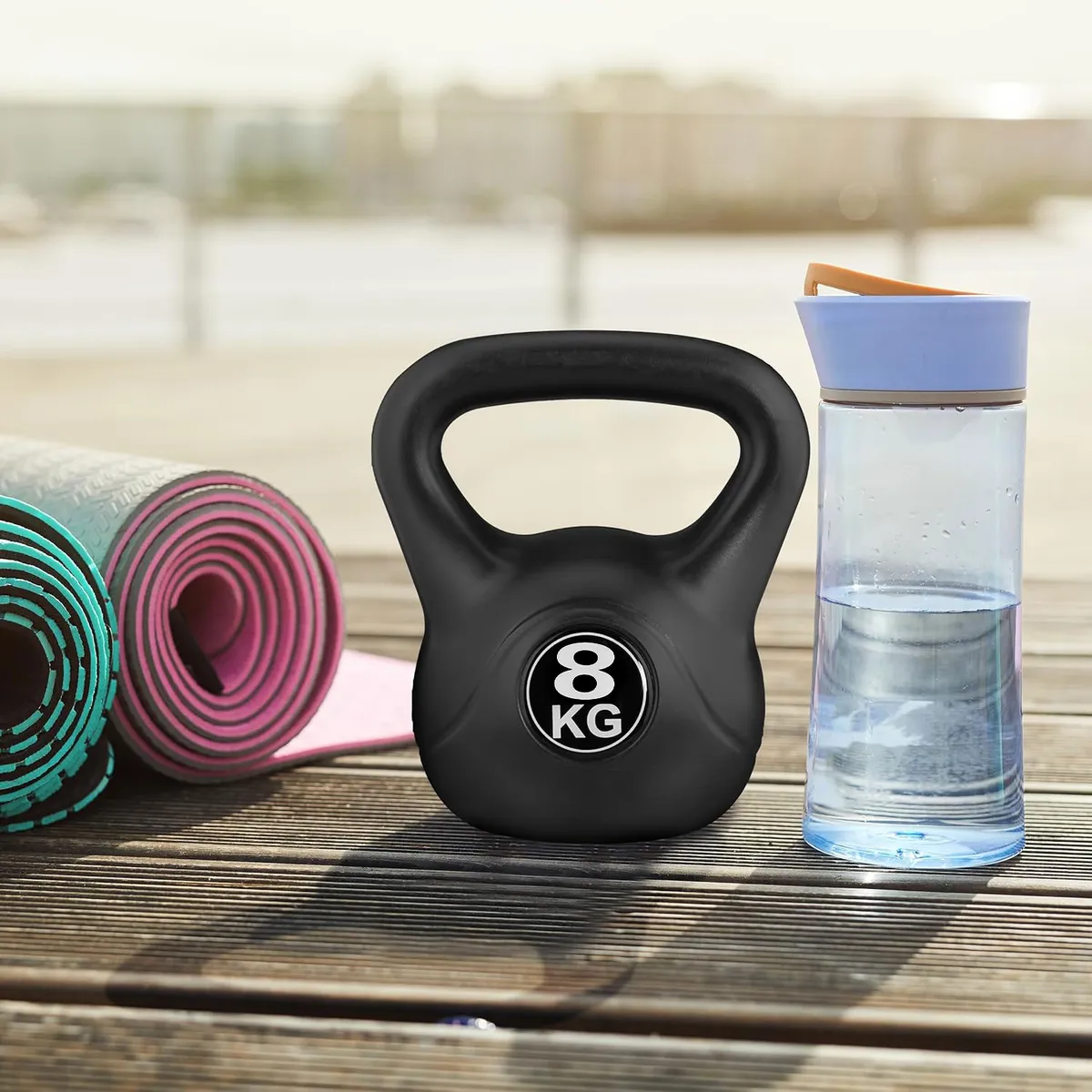 Kettlebell súlyzó, ModernHome CK-8-BC, fekete – 3. kép