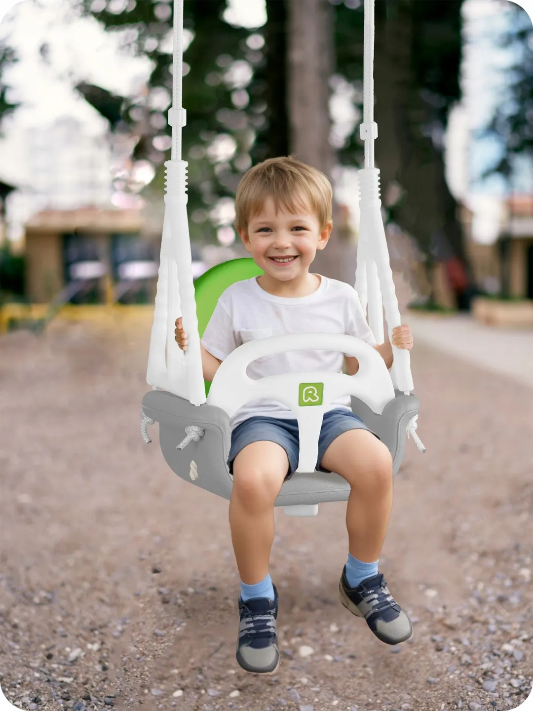 Gyerek hinta, Ricokids, szürke/zöld – 7. kép Gyerek hinta, Ricokids, szürke/zöld – 7. kép