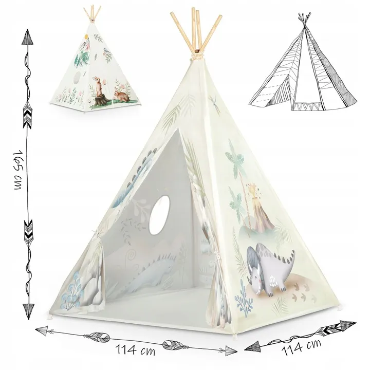 Gyereksátor, Nukido Tipi, Dinoszaurusz minta – 10. kép Gyereksátor, Nukido Tipi, Dinoszaurusz minta – 10. kép