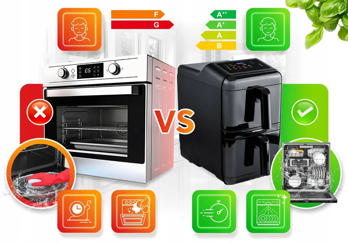 Air Fryer forrólevegős sütő, Berdsen BD-663, 11,6 l – 7. kép Air Fryer forrólevegős sütő, Berdsen BD-663, 11,6 l – 7. kép