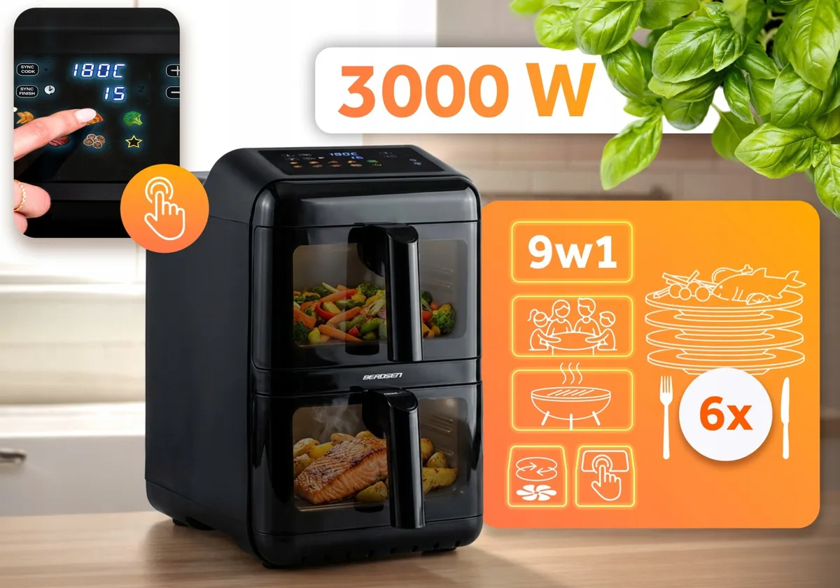 Air Fryer forrólevegős sütő, Berdsen BD-663, 11,6 l – 1. kép Air Fryer forrólevegős sütő, Berdsen BD-663, 11,6 l – 1. kép