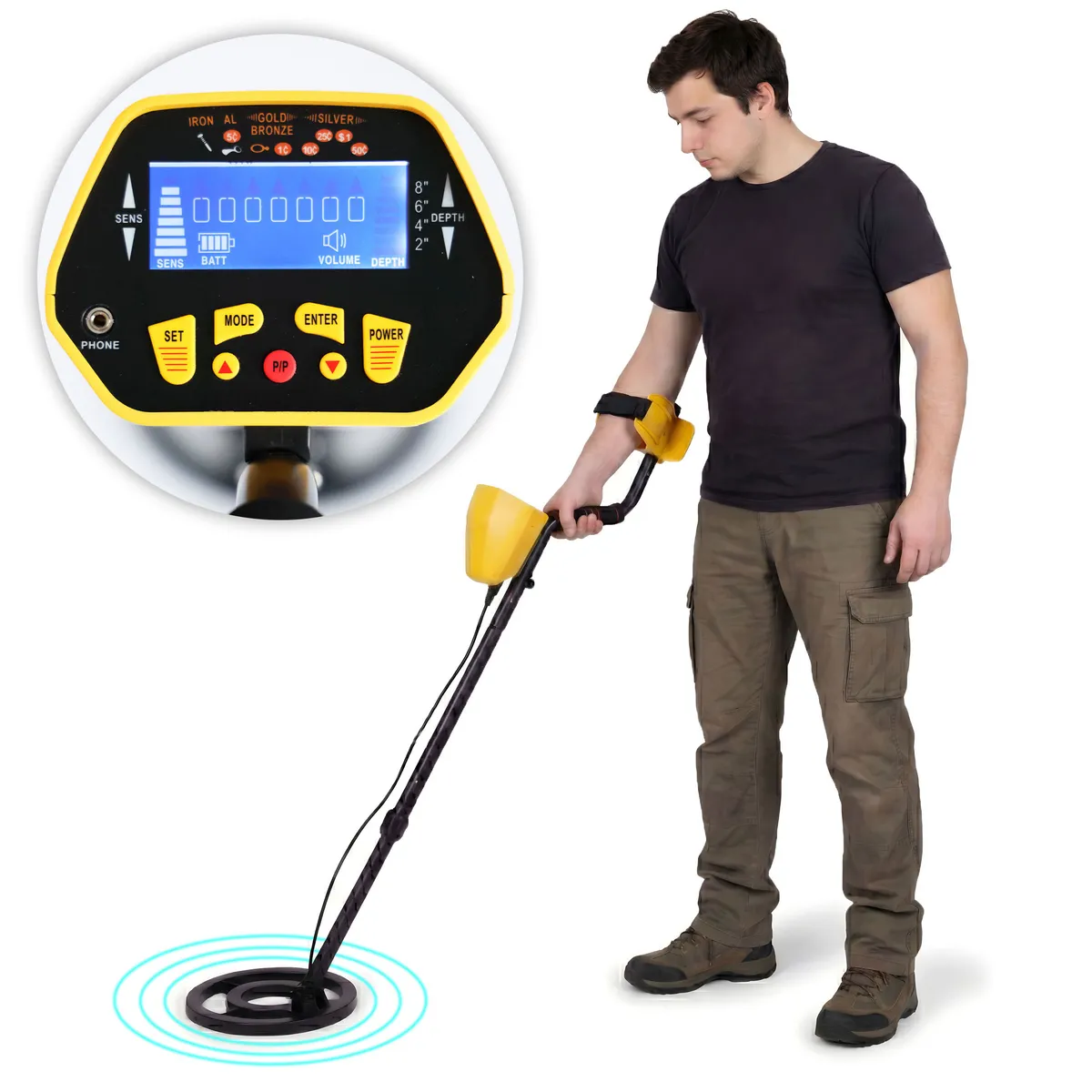 Fémdetektor, Multistore GC-1028, 96,5–120,5 cm – 3. kép