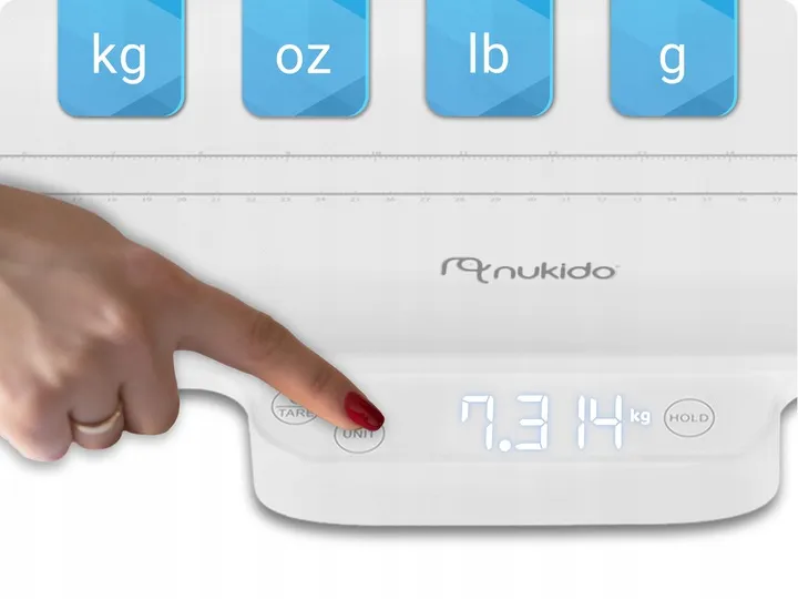 Elektronikus babamérleg, Nukido NK-951, fehér – 3. kép Elektronikus babamérleg, Nukido NK-951, fehér – 3. kép