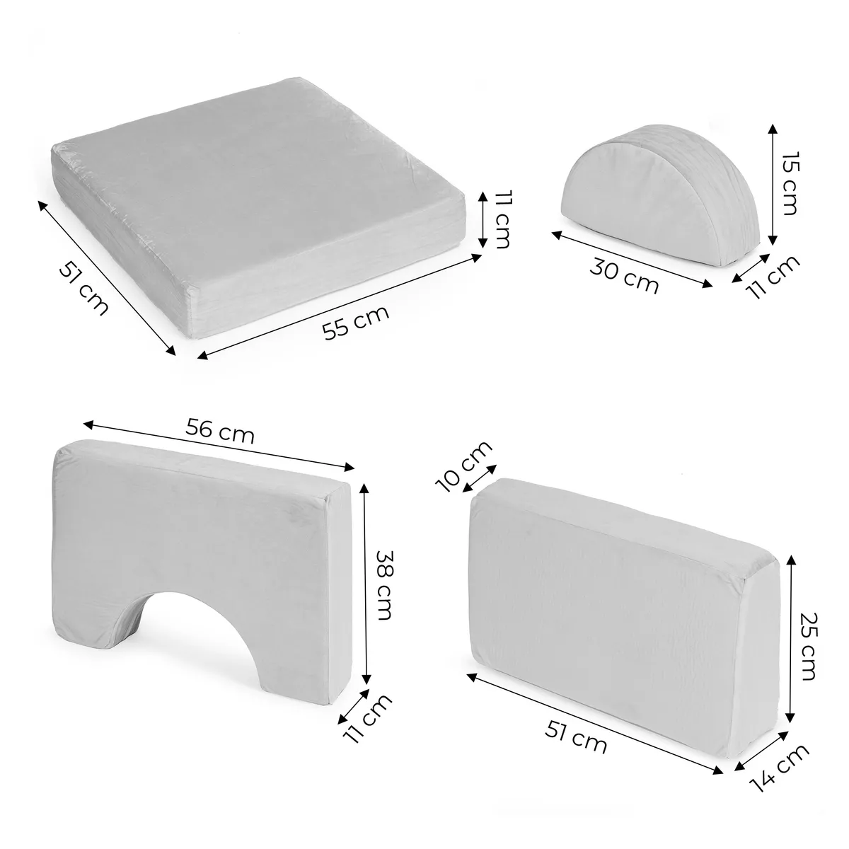 Gyerek moduláris fotel, ECOTOYS TMSRT-13, szürke – 6. kép Gyerek moduláris fotel, ECOTOYS TMSRT-13, szürke – 6. kép