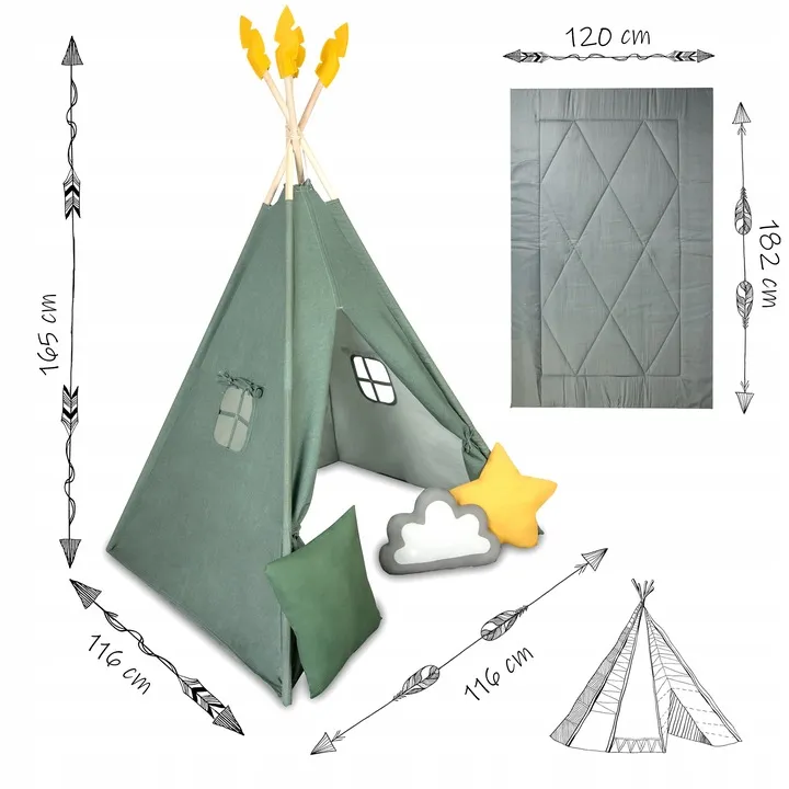 Gyereksátor, Nukido NK-406 Tipi, 116 x 116 x 165 cm – 13. kép Gyereksátor, Nukido NK-406 Tipi, 116 x 116 x 165 cm – 13. kép