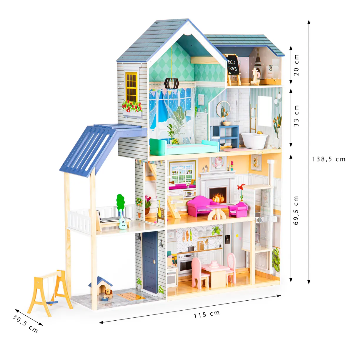 Fa babaház, ECOTOYS 8101, Maya rezidencia – 5. kép
