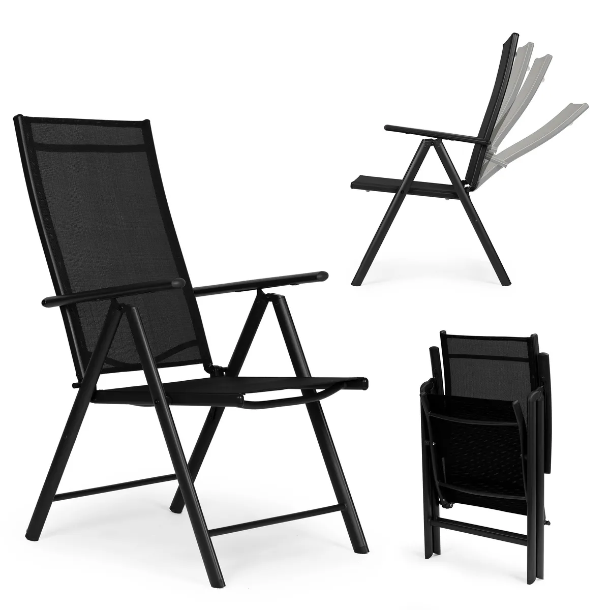 Kerti szék, MultiGarden WR1652-2, fekete – 1. kép Kerti szék, MultiGarden WR1652-2, fekete – 1. kép