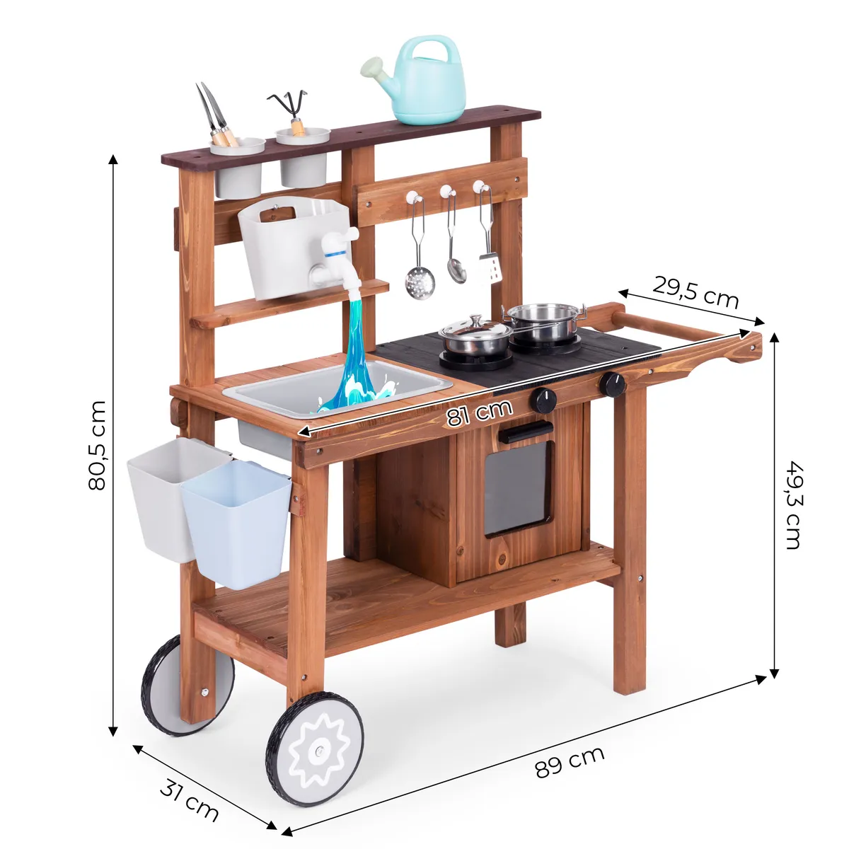 Kültéri játékkonyha, ECOTOYS TL814004, fa – 6. kép