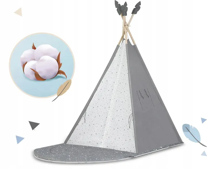 Gyereksátor, Nukido NK-406 Tipi, 116 x 116 x 165 cm – 5. kép Gyereksátor, Nukido NK-406 Tipi, 116 x 116 x 165 cm – 5. kép