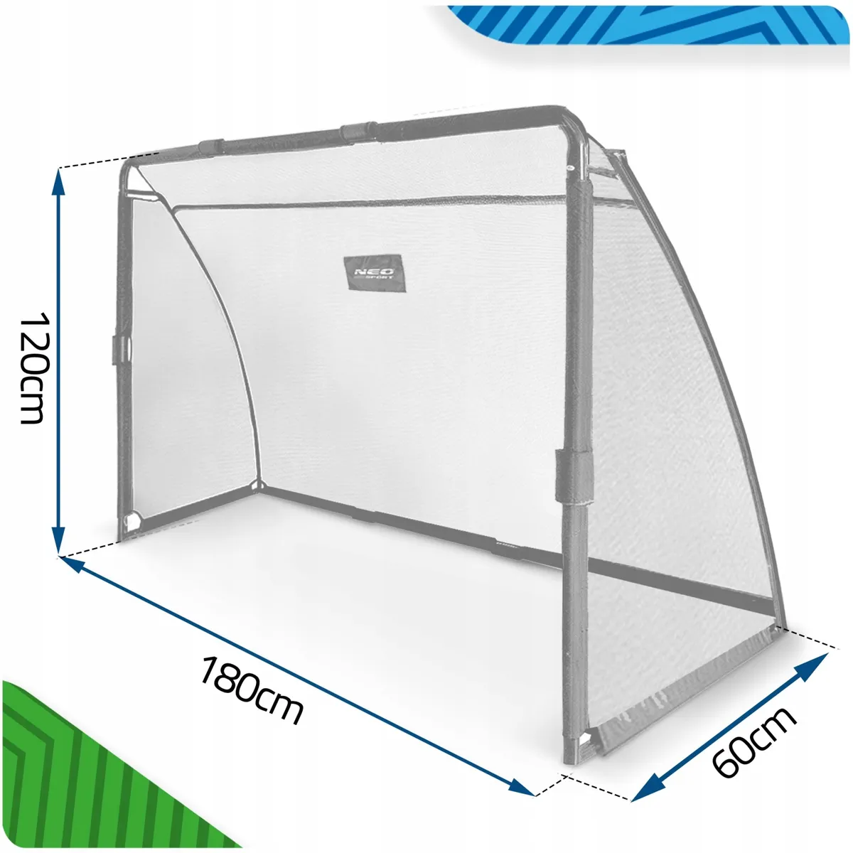 Futballkapu, Neo-Sport NS-487, 180 x 120 x 60 cm – 7. kép Futballkapu, Neo-Sport NS-487, 180 x 120 x 60 cm – 7. kép