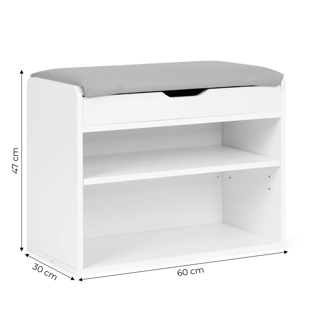 Cipőtároló pad, ModernHome CHXG01, 60 x 47 x 30 cm – 5. kép Cipőtároló pad, ModernHome CHXG01, 60 x 47 x 30 cm – 5. kép
