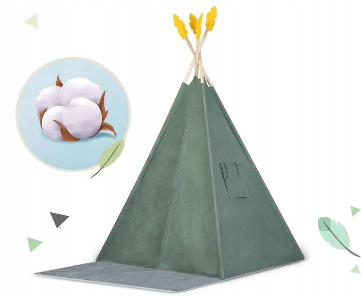 Gyereksátor, Nukido NK-406 Tipi, 116 x 116 x 165 cm – 5. kép Gyereksátor, Nukido NK-406 Tipi, 116 x 116 x 165 cm – 5. kép