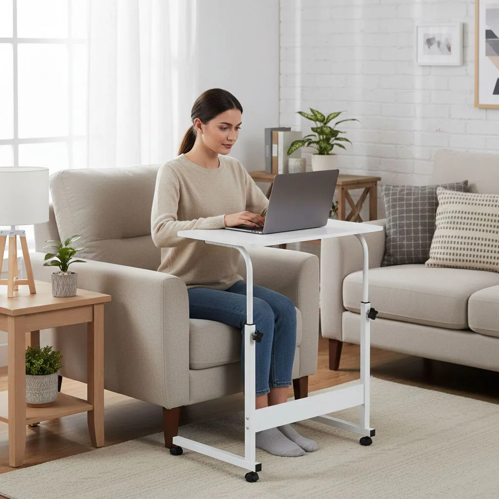 Laptopasztal, ModernHome TH-LD-5, fehér – 2. kép