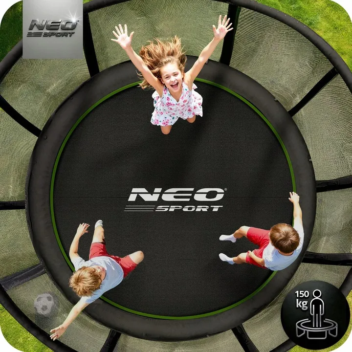 Kerti trambulin, Neo-Sport, fekete/zöld – 6. kép Kerti trambulin, Neo-Sport, fekete/zöld – 6. kép
