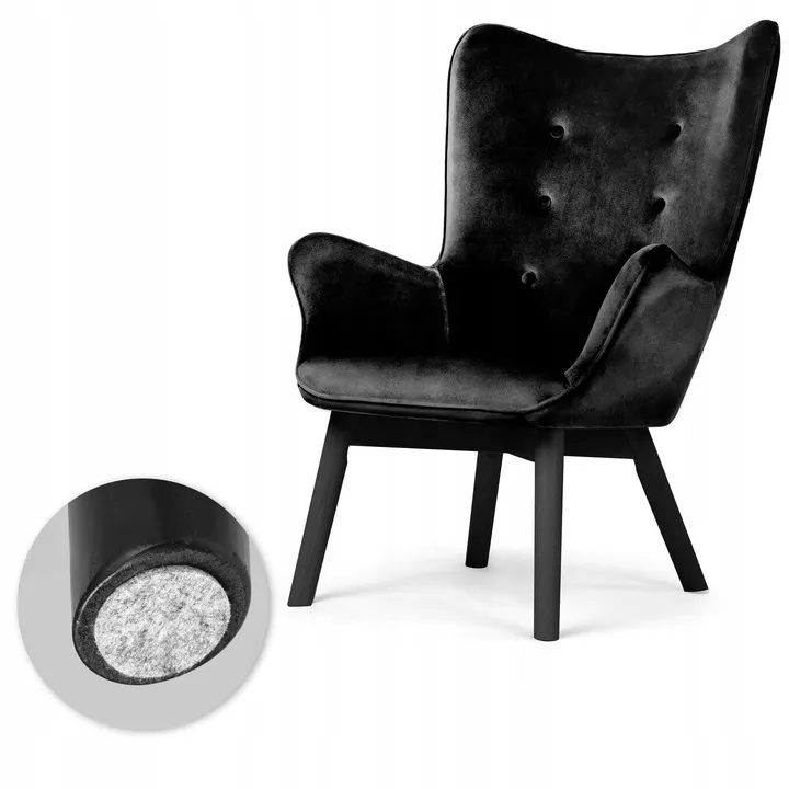 Lábtartós fotel, Sofotel Norse, fekete – 4. kép Lábtartós fotel, Sofotel Norse, fekete – 4. kép