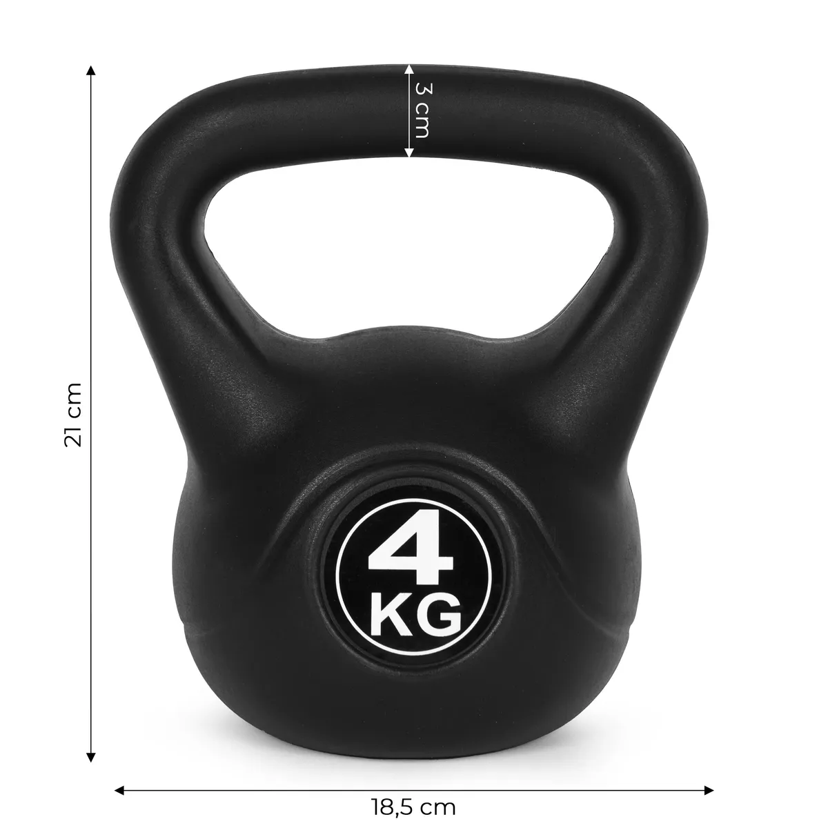 Kettlebell súlyzó, ModernHome CK-4-BC, fekete – 6. kép Kettlebell súlyzó, ModernHome CK-4-BC, fekete – 6. kép