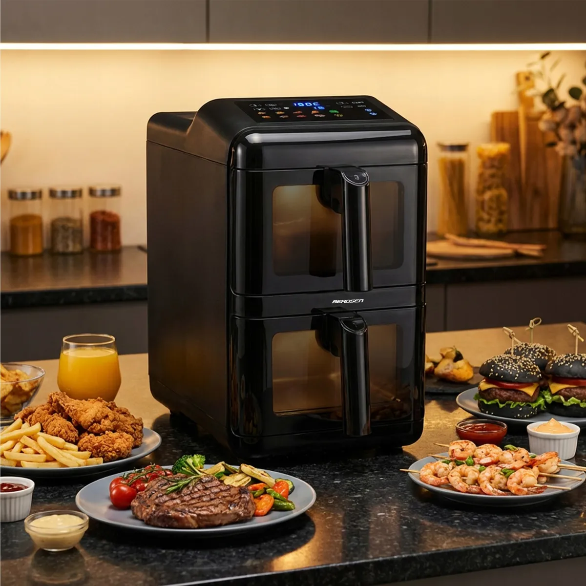 Air Fryer forrólevegős sütő, Berdsen BD-663, 11,6 l – 11. kép Air Fryer forrólevegős sütő, Berdsen BD-663, 11,6 l – 11. kép
