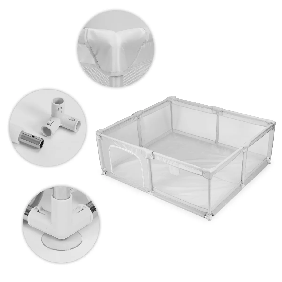 Babakarám, ECOTOYS PP008-2014, szürke – 3. kép Babakarám, ECOTOYS PP008-2014, szürke – 3. kép