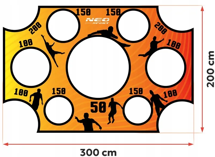 Célzóponyva futballkapura, Neo-Sport, 300 x 200 cm – 5. kép