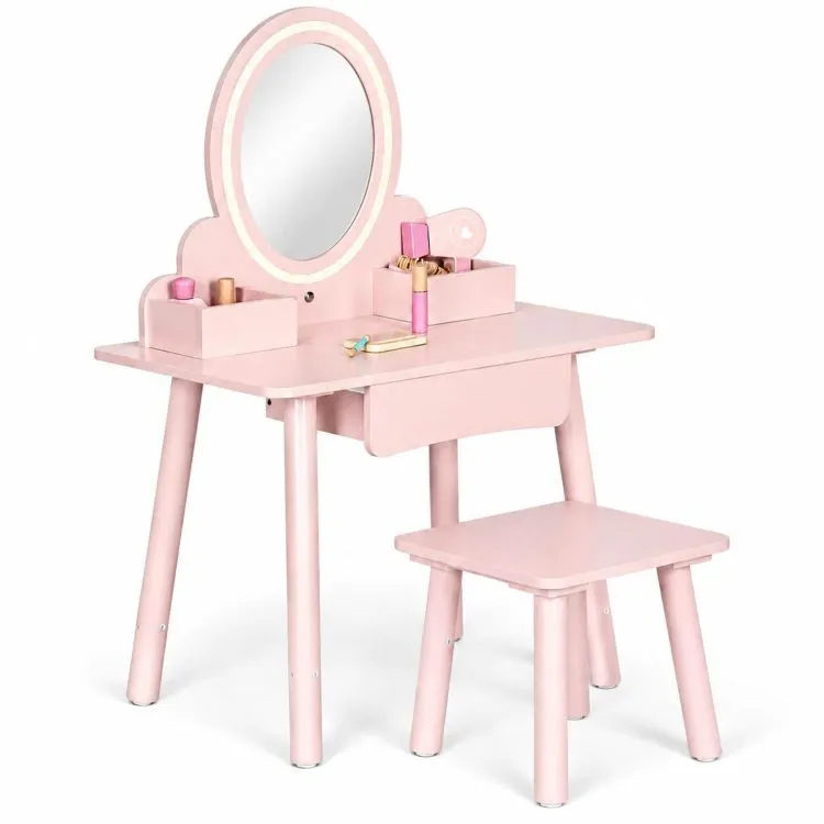 Gyerek fésülködőasztal, ECOTOYS TL106008, rózsaszín – 5. kép Gyerek fésülködőasztal, ECOTOYS TL106008, rózsaszín – 5. kép