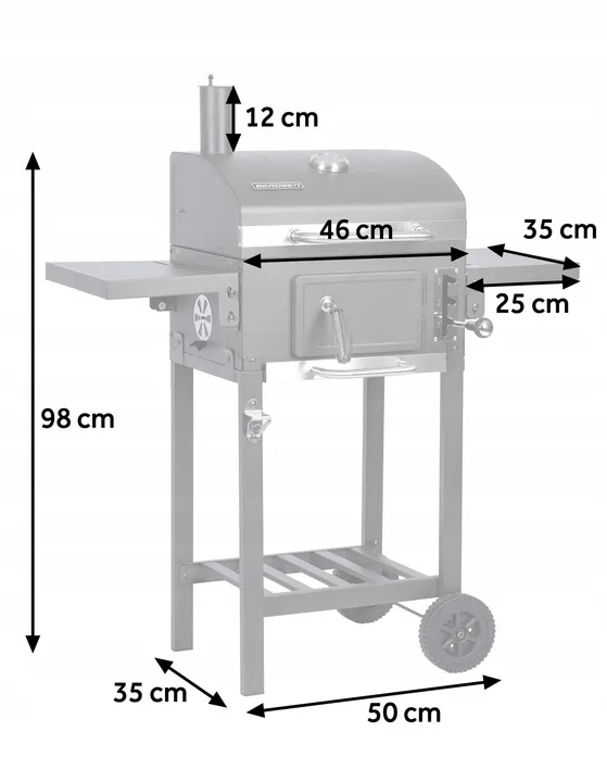 Faszenes grill, Berdsen BD-892, antracit – 9. kép Faszenes grill, Berdsen BD-892, antracit – 9. kép