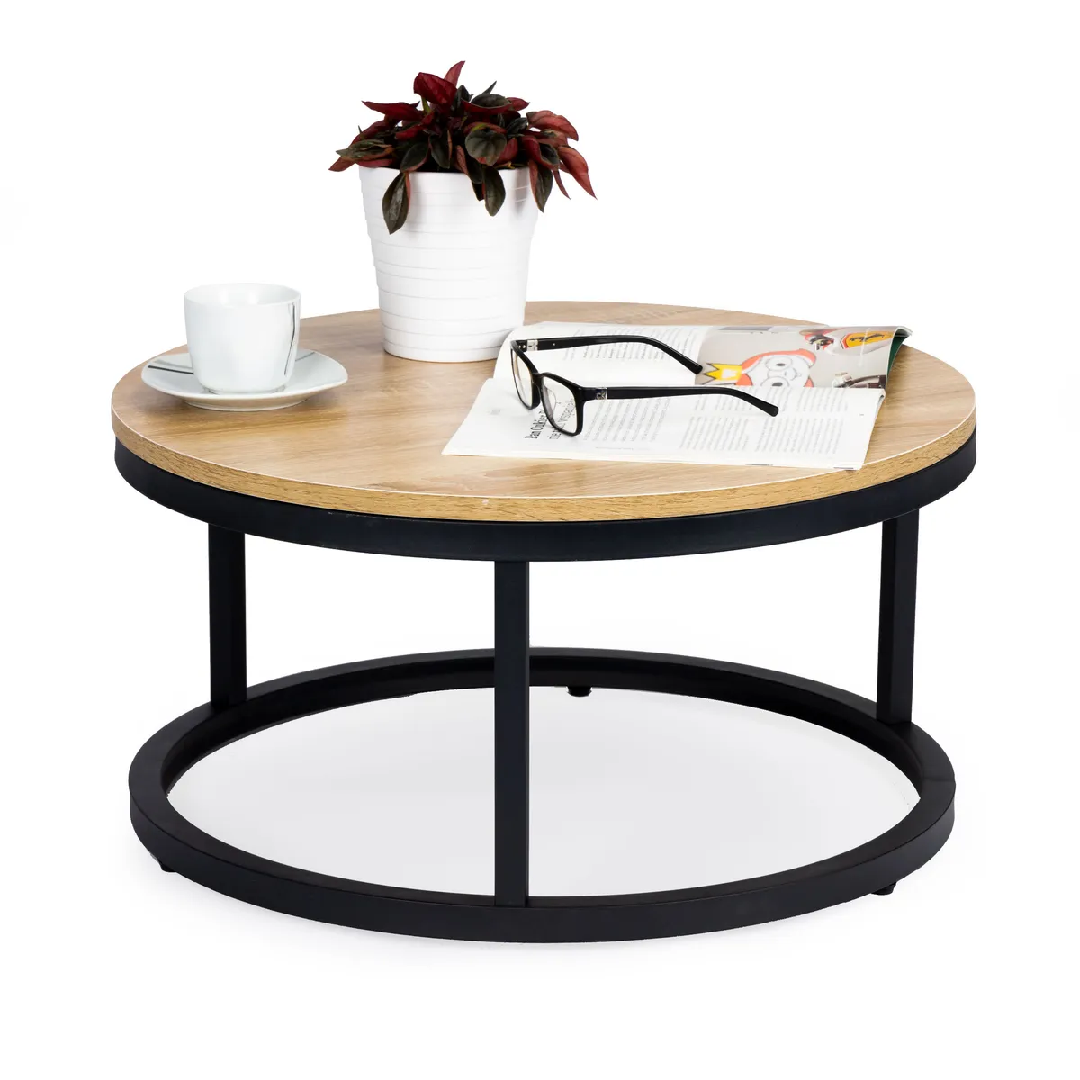 Dohányzóasztal, ModernHome PJJCFT0068, átmérő: 60 cm – 3. kép