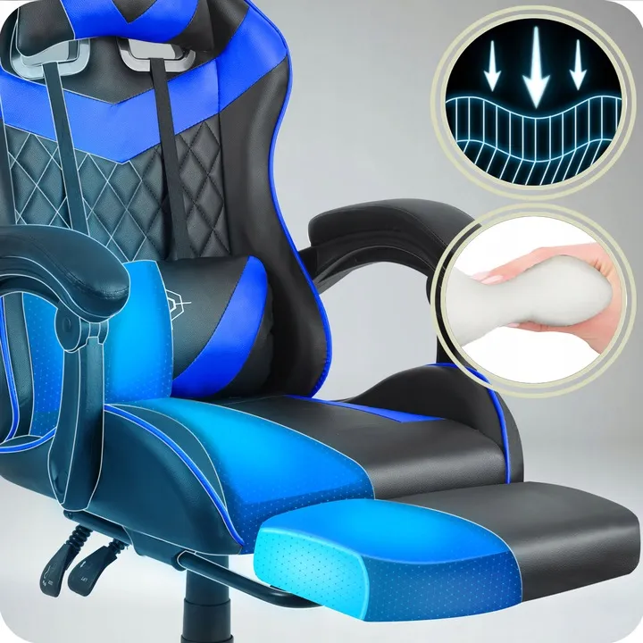 Gamer szék, Sofotel Draknor II, fekete-kék – 6. kép Gamer szék, Sofotel Draknor II, fekete-kék – 6. kép