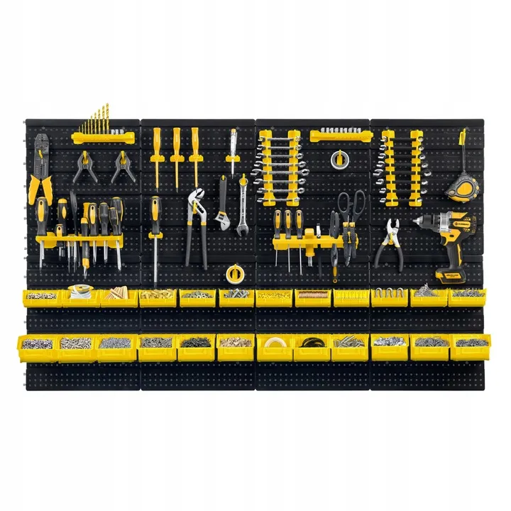 Fali szerszámtartó panel, Humberg HM-580, fekete/sárga – 13. kép Fali szerszámtartó panel, Humberg HM-580, fekete/sárga – 13. kép