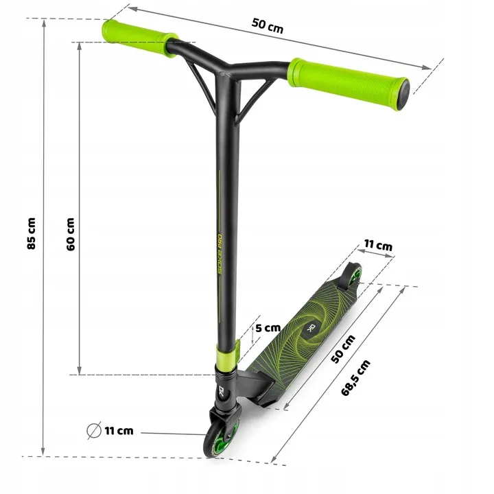 Kaszkadőr roller, SOKE PRO, zöld – 8. kép Kaszkadőr roller, SOKE PRO, zöld – 8. kép