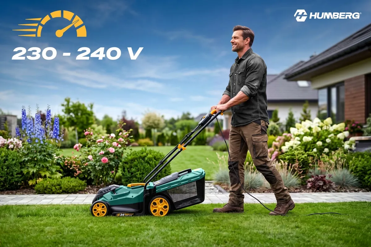 Elektromos fűnyíró, Humberg HM-612, zöld/fekete – 3. kép Elektromos fűnyíró, Humberg HM-612, zöld/fekete – 3. kép