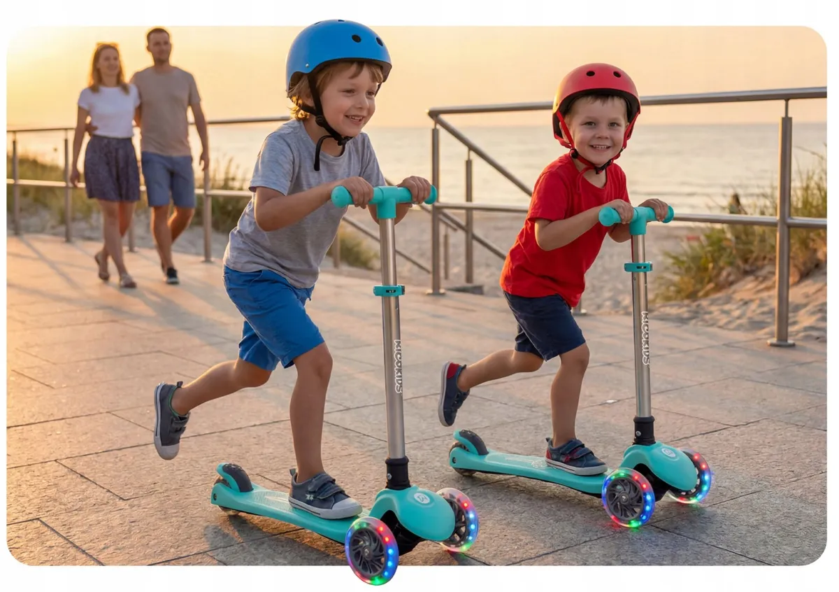 Háromkerekű roller, Ricokids Glow, türkiz – 12. kép Háromkerekű roller, Ricokids Glow, türkiz – 12. kép