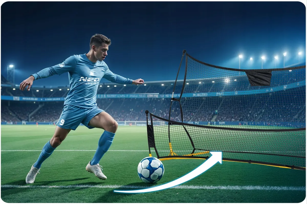 Visszapattanó futball edzőháló, Neo-Sport, 210 x 120 x 35 cm – 7. kép