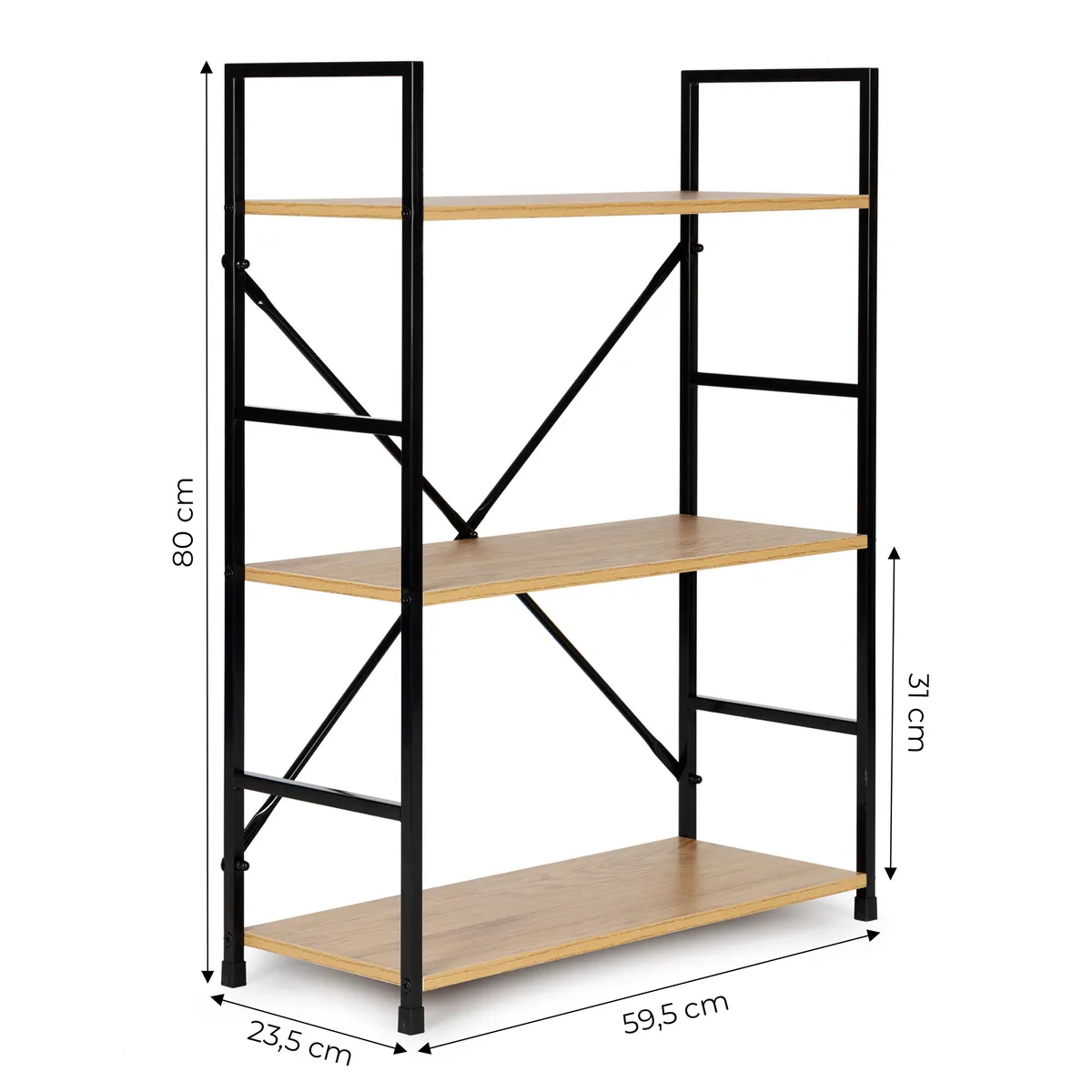 Könyvespolc, ModernHome CWJ602480LG, 80 x 59,5 x 23,5 cm – 5. kép Könyvespolc, ModernHome CWJ602480LG, 80 x 59,5 x 23,5 cm – 5. kép