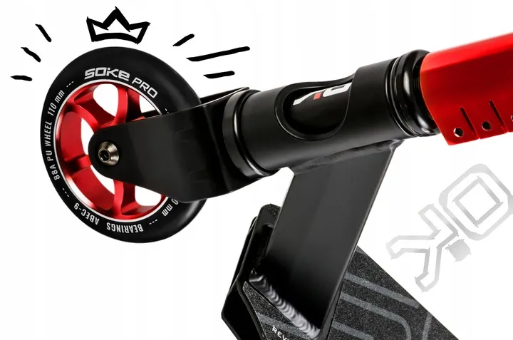 Kaszkadőr roller, SOKE PRO, piros – 3. kép