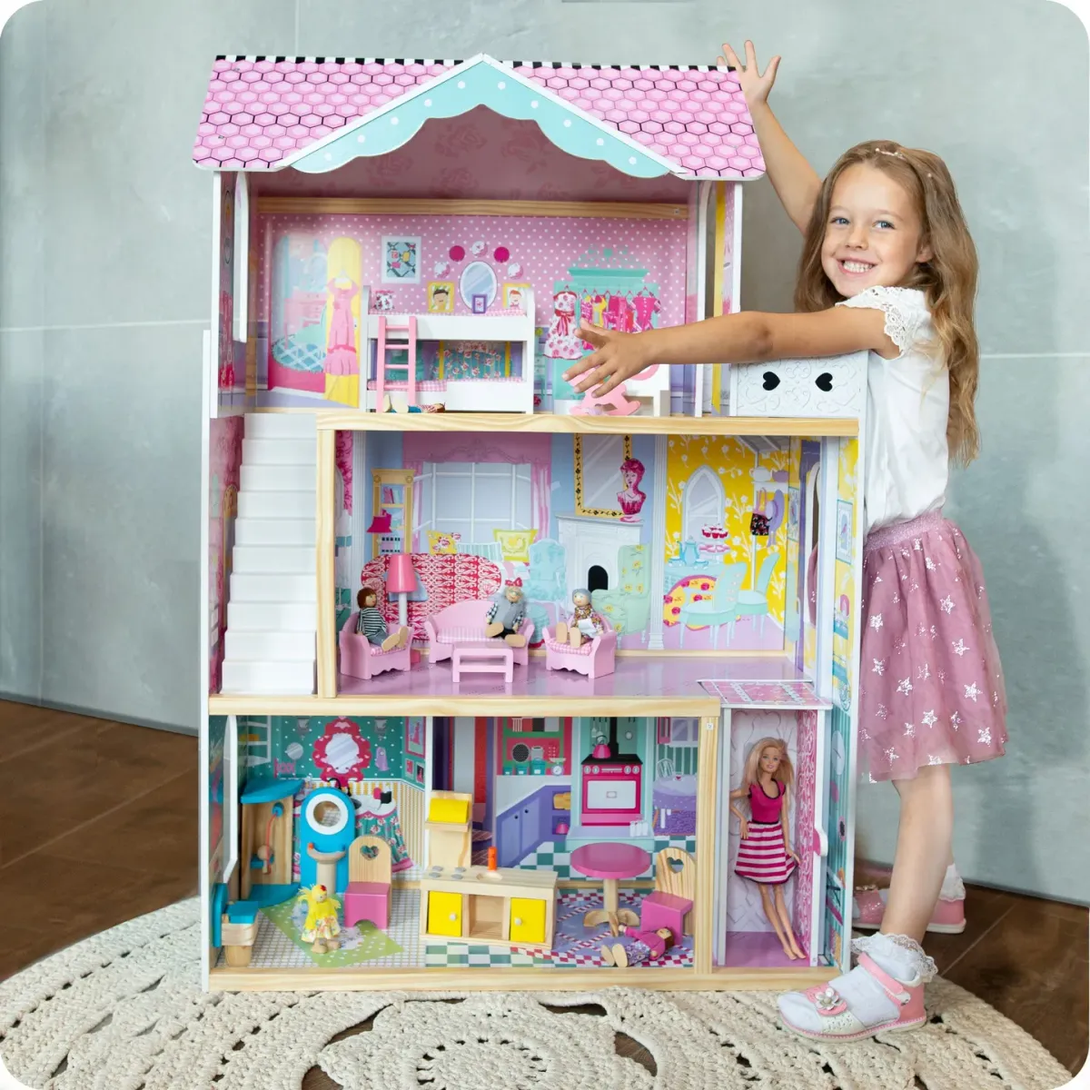 Fa babaház, Ricokids, házikó – 14. kép Fa babaház, Ricokids, házikó – 14. kép
