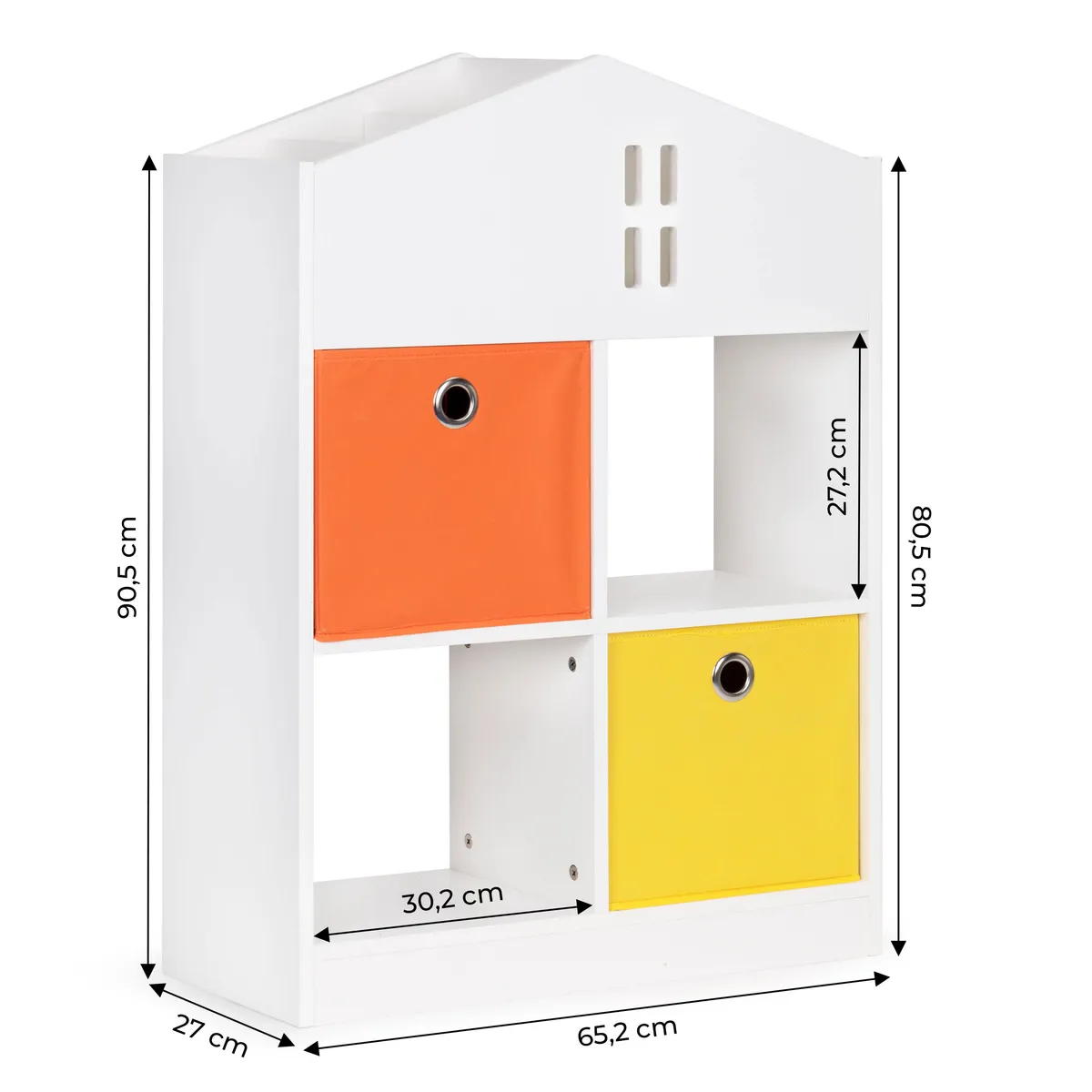 Gyerek könyvespolc, ECOTOYS ZKB-03A, fehér – 4. kép Gyerek könyvespolc, ECOTOYS ZKB-03A, fehér – 4. kép