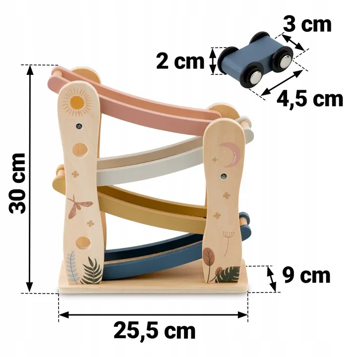 Fa autócsúszda, Nukido NK-855, Montessori ihletésű – 7. kép Nukido fa játék