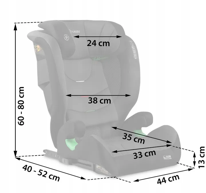 Autósülés, Nukido Louis Soft, sötétszürke – 11. kép