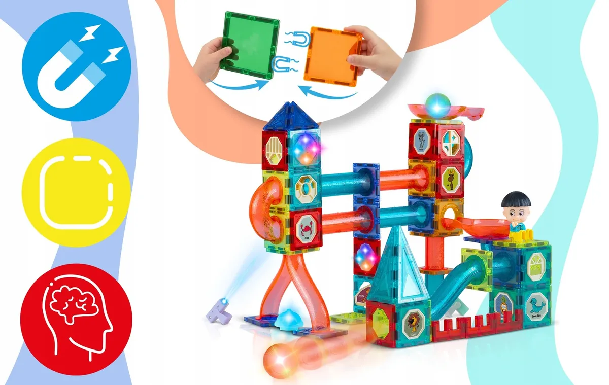 Mágneses játékkészlet, Ricokids RK-782, 150 db – 4. kép Mágneses játékkészlet, Ricokids RK-782, 150 db – 4. kép