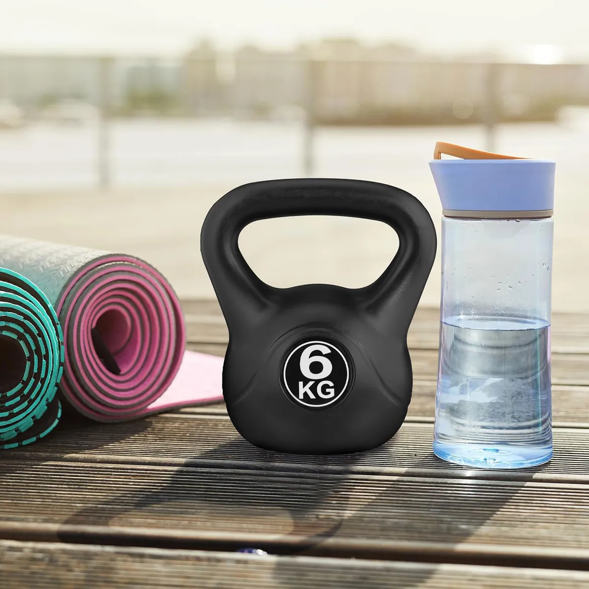 Kettlebell súlyzó, ModernHome CK-6-BC, fekete – 3. kép