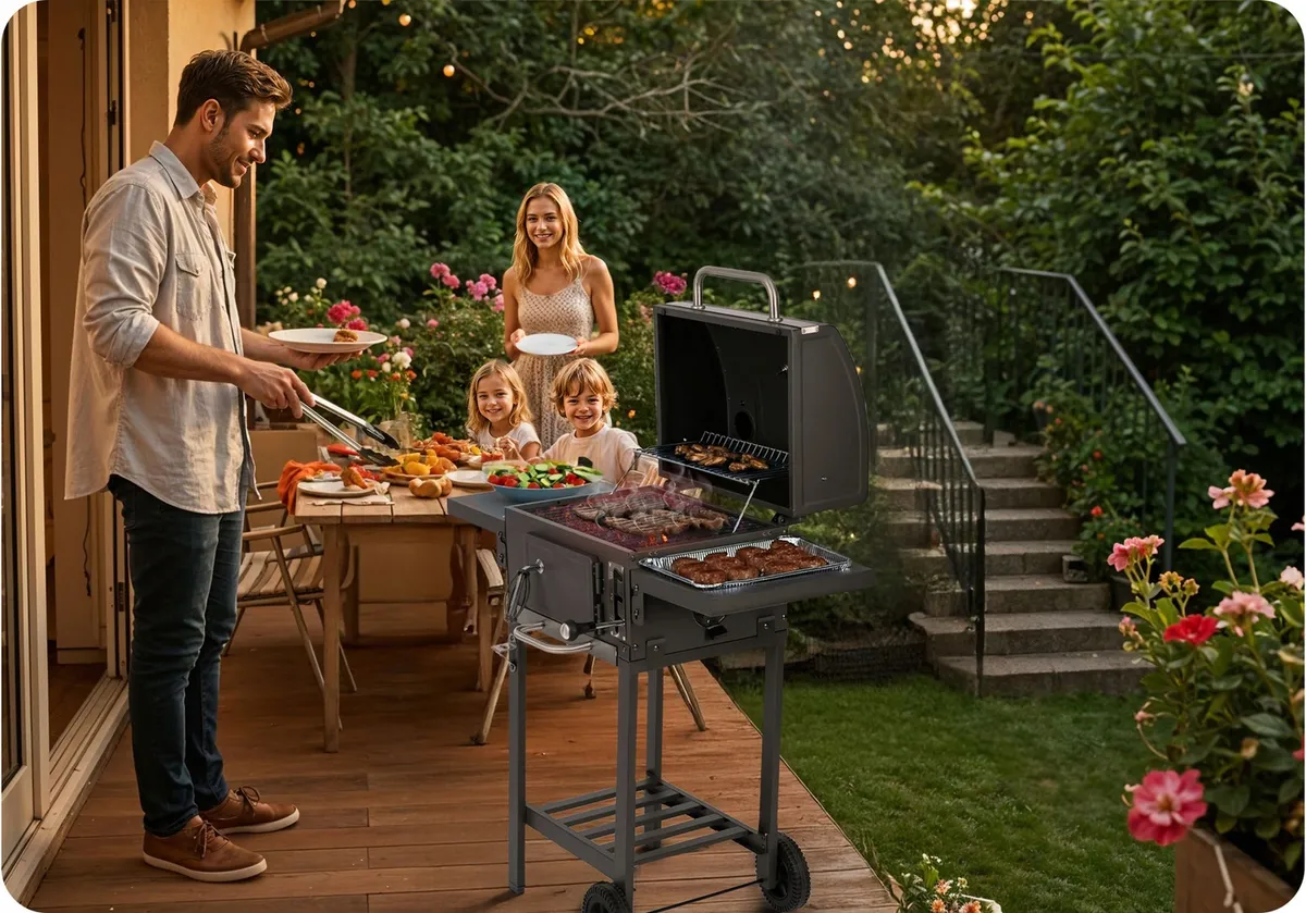 Grillsütő védőponyva, Berdsen, fekete – 6. kép Grillsütő védőponyva, Berdsen, fekete – 6. kép
