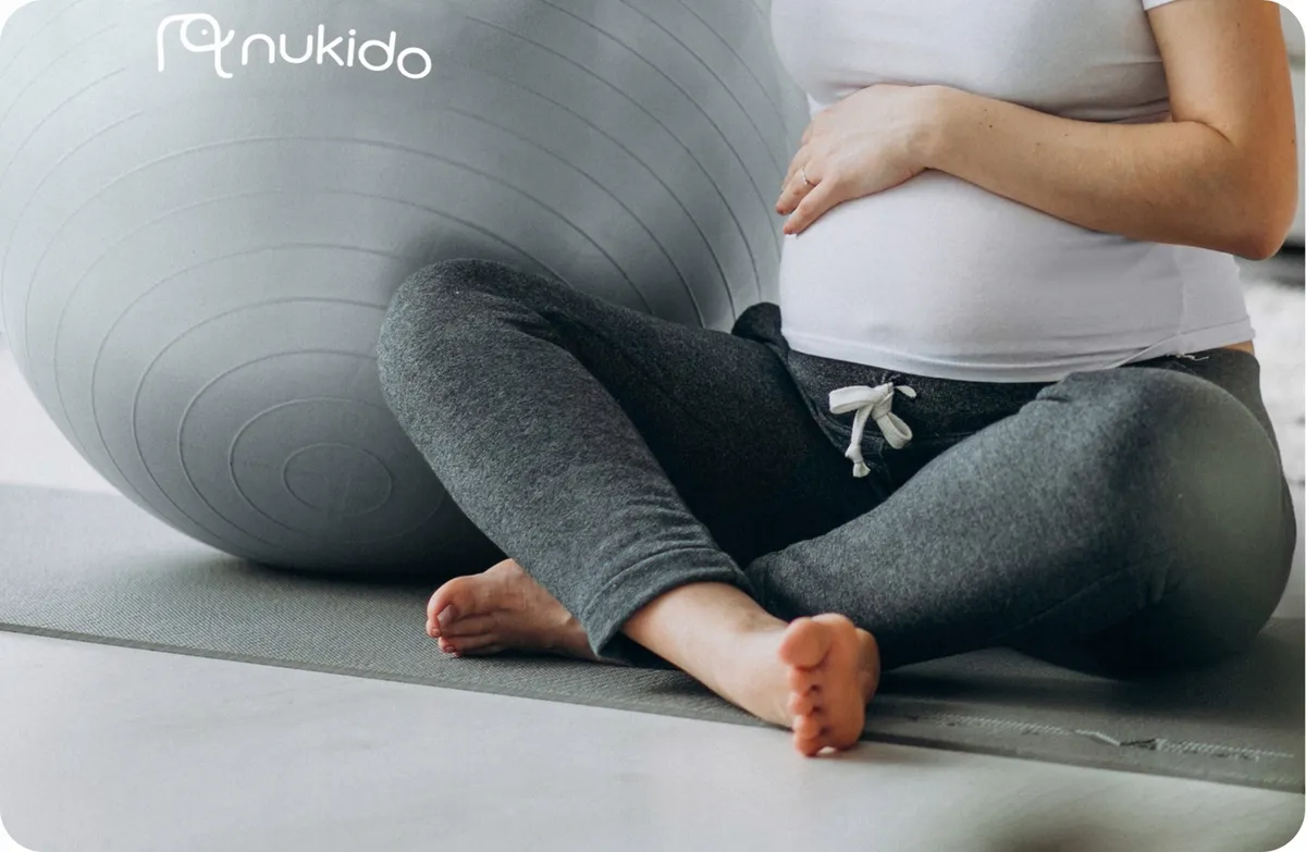 Fitnesz labda, Nukido NS-951, szürke – 10. kép