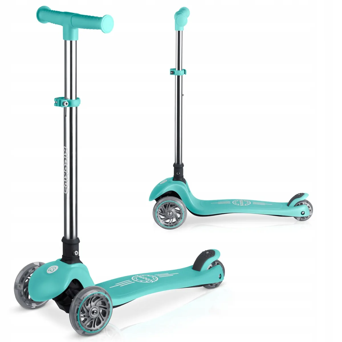Háromkerekű roller, Ricokids Glow, türkiz – 9. kép Háromkerekű roller, Ricokids Glow, türkiz – 9. kép