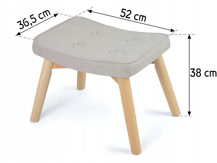 Lábtartó, Sofotel Norse, szürke – 5. kép