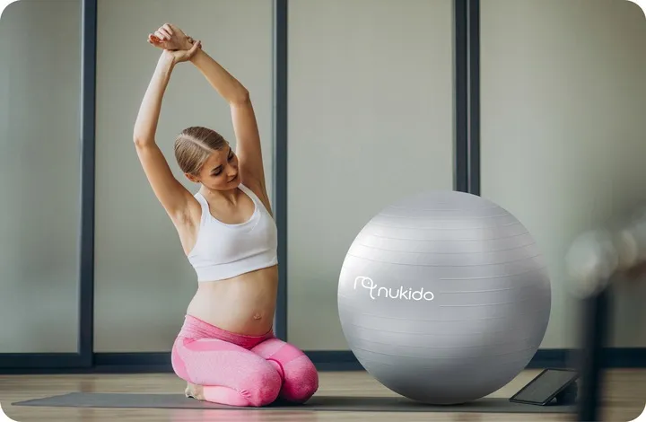 Fitnesz labda, Nukido NS-951, szürke – 4. kép