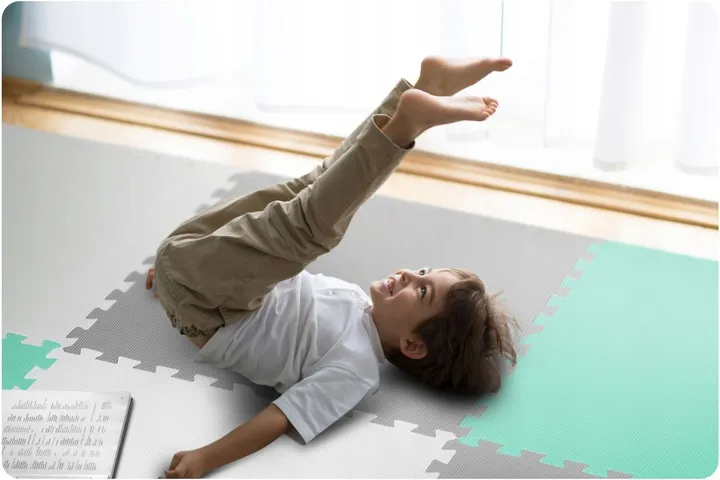 Játszószőnyeg, Ricokids 738232, fehér/szürke/türkiz – 3. kép Játszószőnyeg, Ricokids 738232, fehér/szürke/türkiz – 3. kép